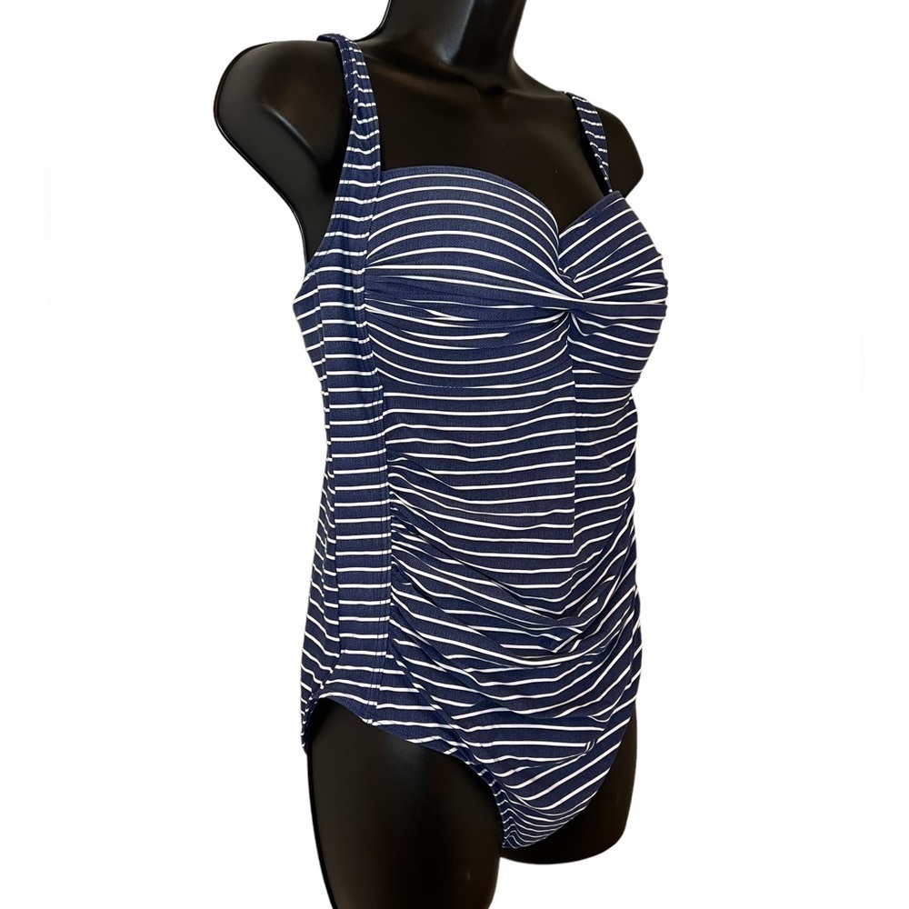 Nip Tuck Blue And White Twist Tummy Control One P… - image 3